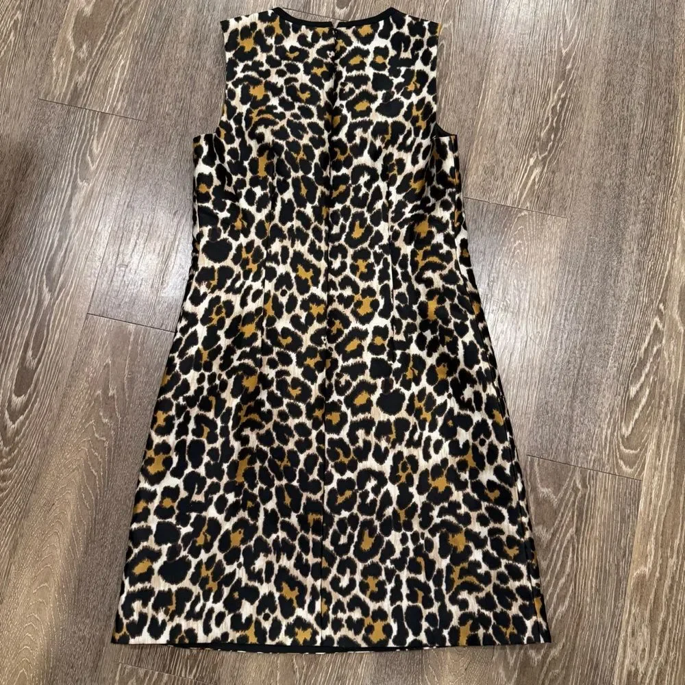 J. Crew A line Animal Print shift Dress - Picture 2 of 10